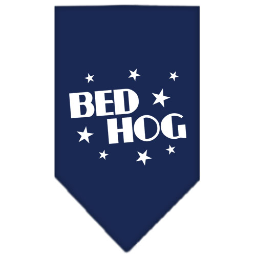 Bed Hog Screen Print Bandana Navy Blue Small